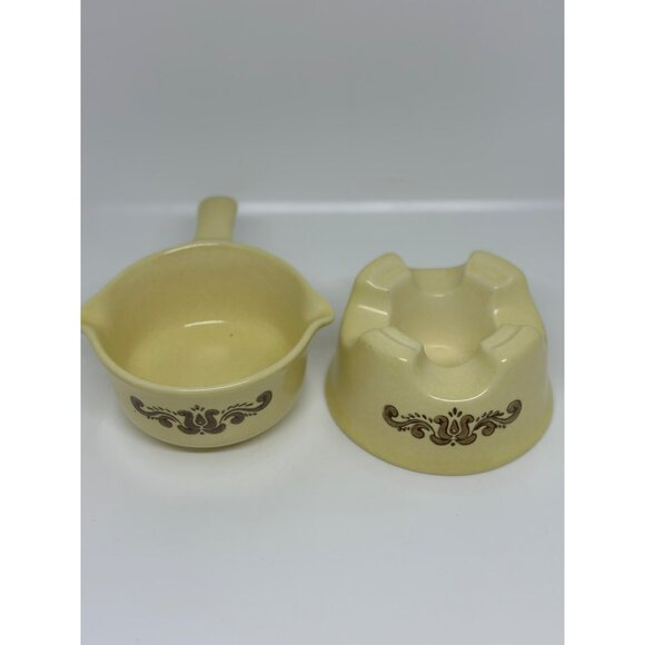 VTG Pfaltzgraff “Village” Pattern Butter Warmer with Stand Sauce / Potpourri Pot - Picture 3 of 7